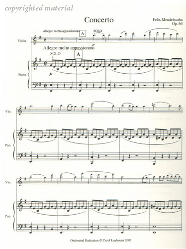 Mendelssohn E Minor Violin Concerto Simplified Piano Score for Mendelssohn - Violin Concerto in E minor